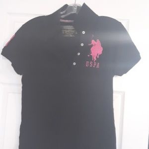 Black and pink polo shirt size medium